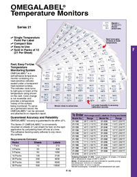 Thumbnail of document Data Sheet - 21-270 Non-Reversible, Self-Adhering Temperature Label